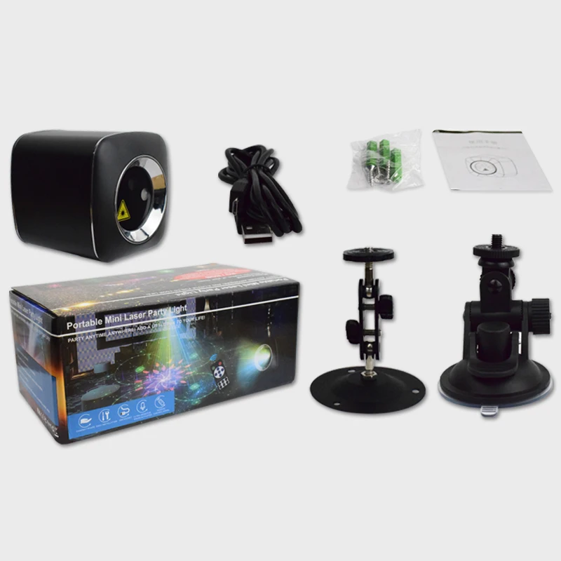 WUZSTAR Звездный душ RGB лазерный светильник мини звуковая активация для рождественской вечеринки светильник s внутреннее украшение для праздника портативный светильник ing