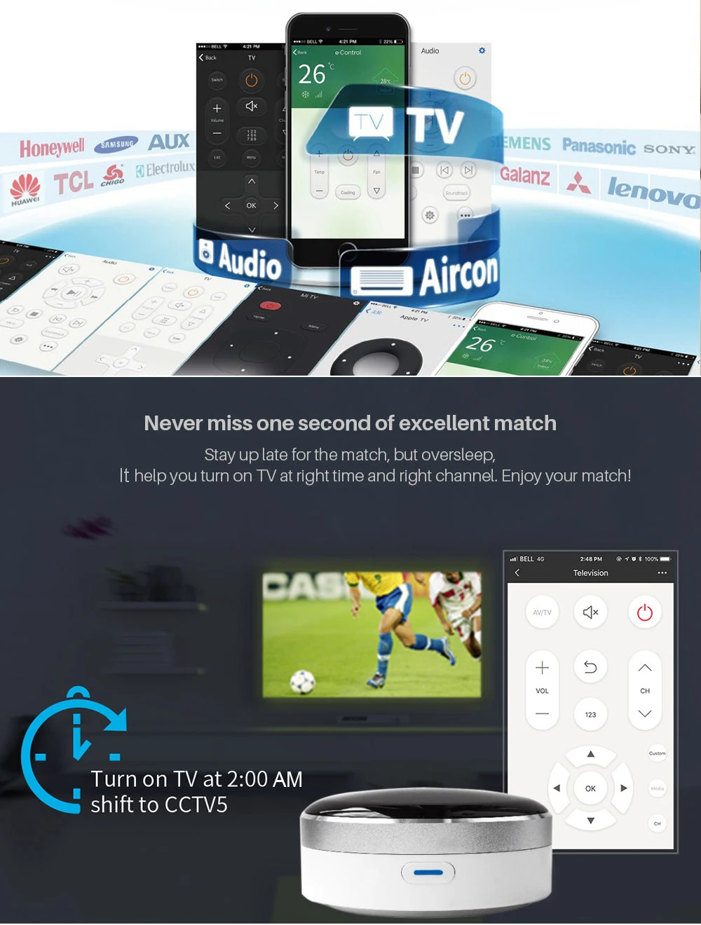 Telecomando IR Intelligente Tuya per Casa Smart, Controllo Remoto a Infrarossi, App Smart Life, Timer, Compatibile con Alexa, Google Home, Siri - immagine 6