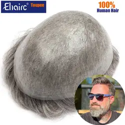 Toupee For Men Ultra-Thin Skin 0.03MM Men's Hair Toupee System Unit Full Men Wigs 100% Natural Human Hair Male Hair Prosthesis