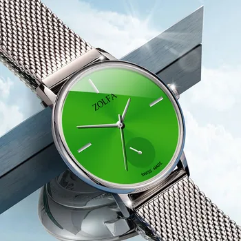 

Luxury Watches Quartz Watch Women Color Pointer Colorful Scale Watch Mesh Stainless Steel Bracelet High Quality Casual Watch