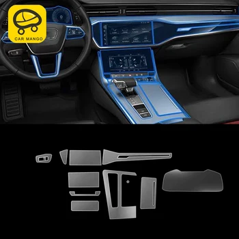 

CarManGo For Audi A6 C8 2019 Car Center Console Monitor Light Screen Protector Film Cover Trim Sticker Interior Accessories