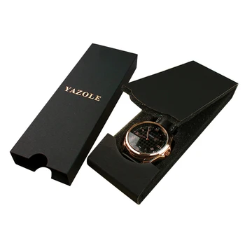 

Portable black Foldable watch box Lightweight Folding Watch Boxes Storage Gift Box rectangle shaped Wrist Watch Organizer