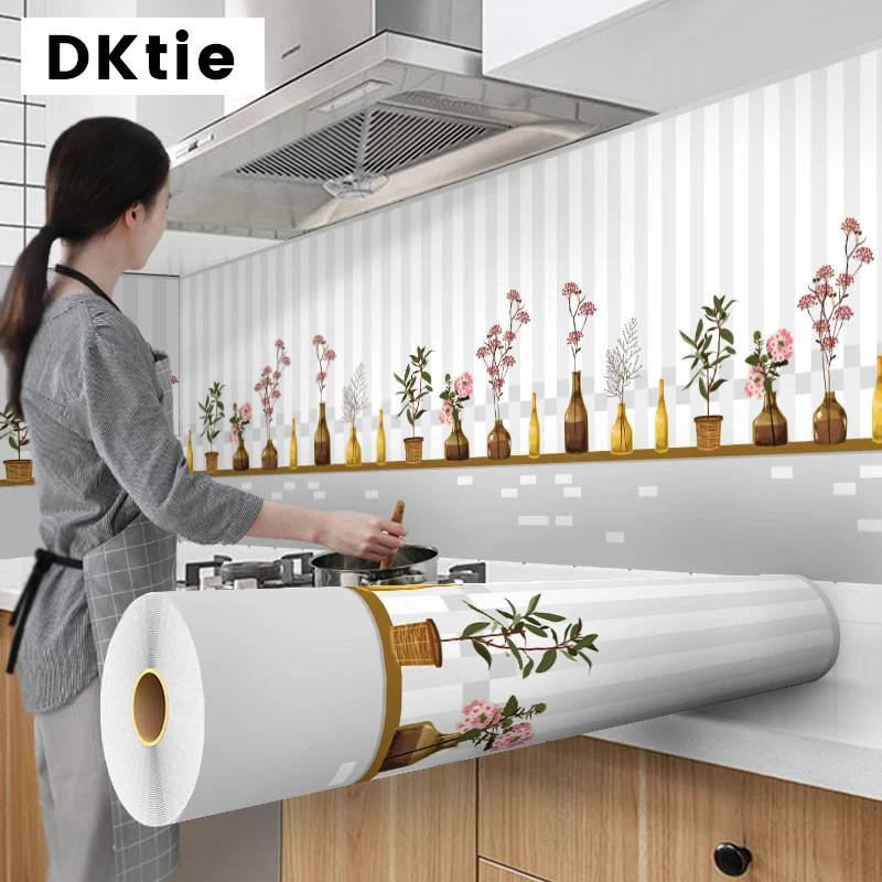 Papel tapiz de 60x300cm estilo moderno de dibujos animados para cocina, sala de estar, escritorio, muebles impermeables, papel autoadhesivo, decoración del hogar