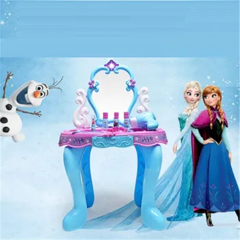 

Disney Frozen Children Play House Toy Set Girls Make Up Dressing Table With Sound And Light Sound Effects Toy X4919