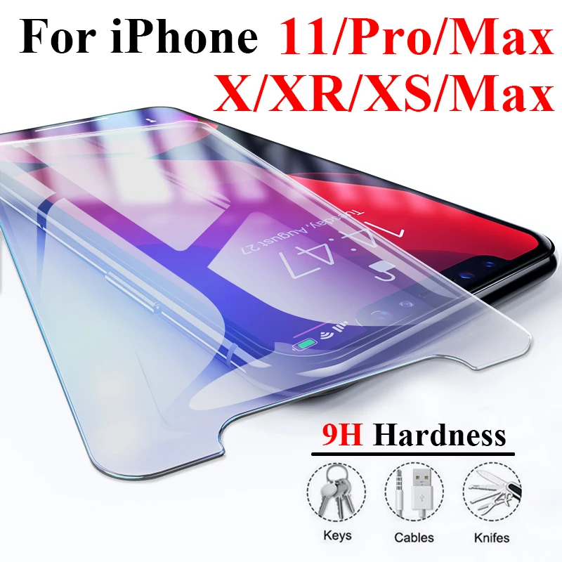 Защита экрана iphonex для iphone xs max закаленное стекло ihone 11 pro mac защитный бронированный