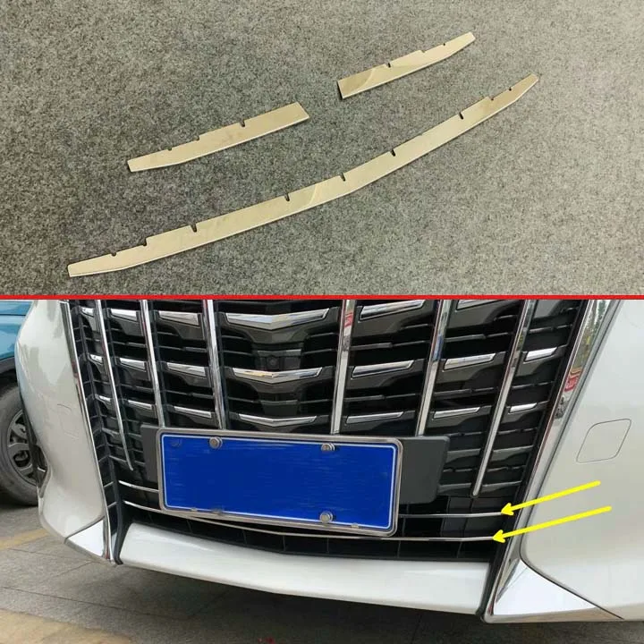 

For 2019 Toyota luxuriousness Edition Alphard AH30 Stainless Steel Front Grille Accent Cover Lower Mesh Trim