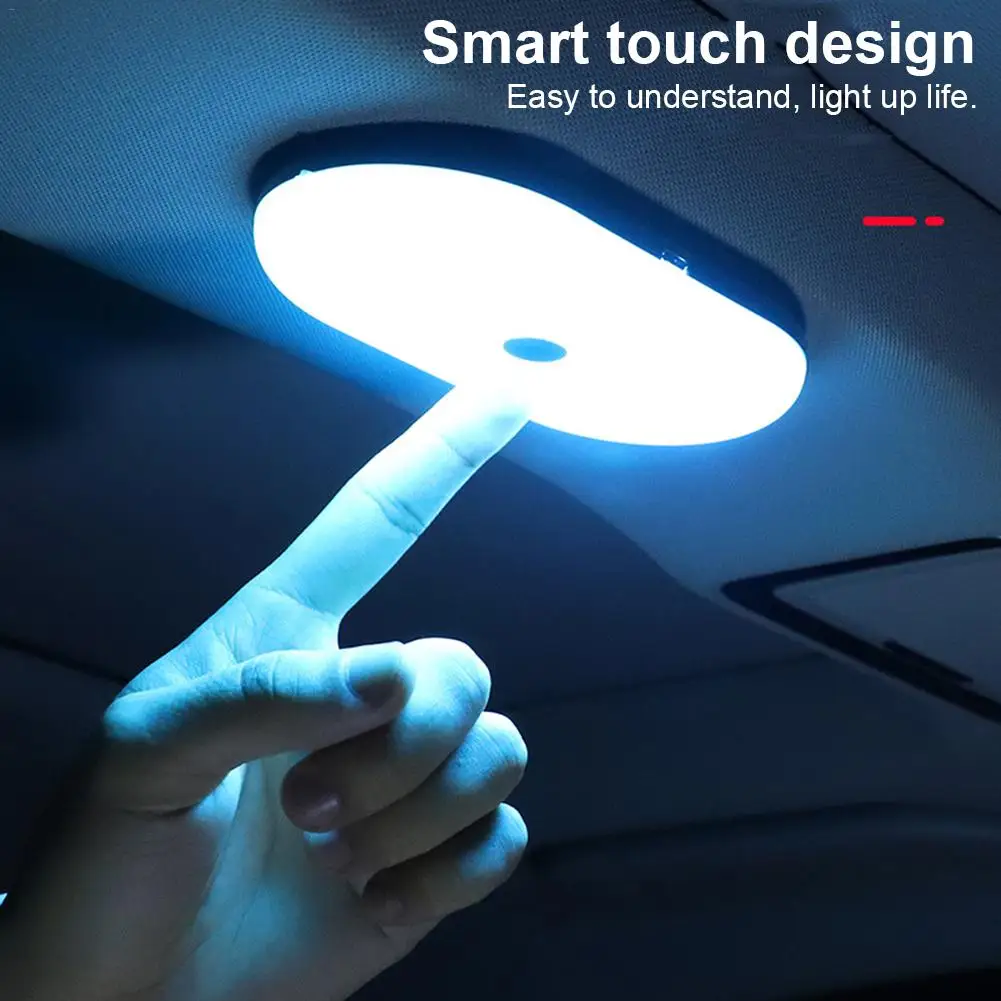 

Universal Smart Touch Car Interior Reading Light Magnet Lamp Car Light USB Charging Night Light Trunk Drl Light Ceiling Lamp