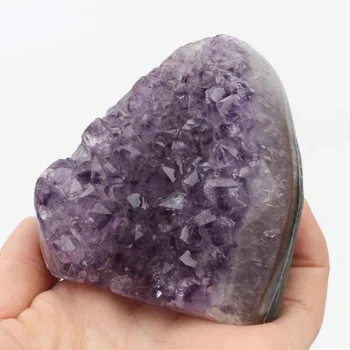 

Raw Natural Crystal Geode Quartz Rough Purple Specimen 600g-750g 1pc