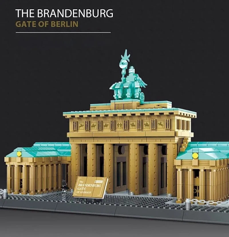 Город создатели улица вид знаменитый Бранденбург ворота в Берлинском Германии строительные блоки модель кирпичи игрушки подарок