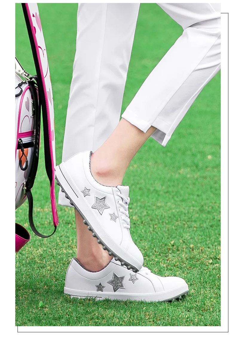 PGM обувь для гольфа женская спортивная обувь для тренировок легкая водонепроницаемая маленькая белая обувь уличные Аутентичные дышащие кроссовки