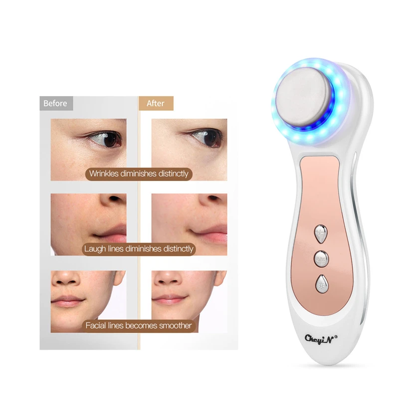 EMS Micro-current Facial Beauty Massager LED Photon Skin Rejuvenation Face Tightening Peeling Lifting Machine USB Rechargeable40