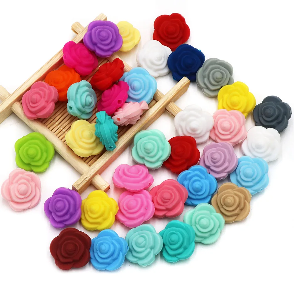 On Sale Baby Silicone Beads Necklace Chewable-Toy Flower BOBO.BOX Bpa-Free Rose 10pcs  X1JjkrmQ