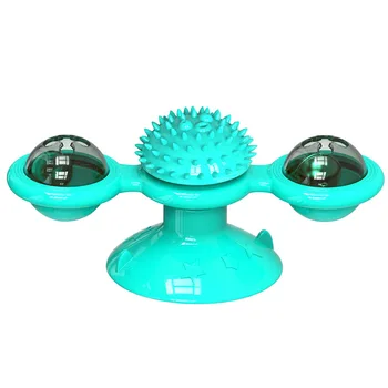 

Windmill Toys For Cats Puzzle Whirling Cat Play Game Toys Cat Turntable Teasing Interactive Toys With Massage Scratching Tickle