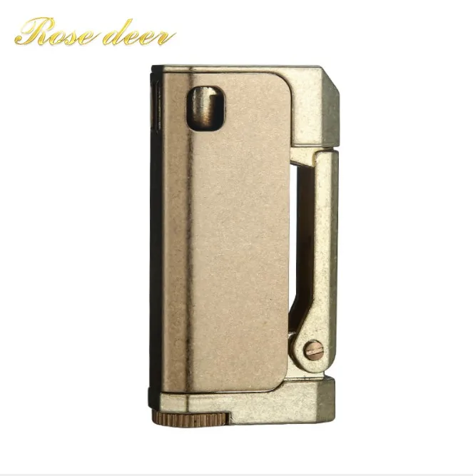 

Retro Oil Lighter Gas Grinding Wheel Cigarettes Metal Bar Lighters Pure Copper Cigarette Accessorie Men Gadgets Lighter