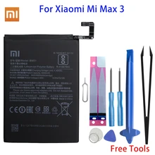 

Xiao Mi Original Phone Battery BM51 5500mAh For Xiaomi Mi Max 3 High Quality Replacement Batteries Retail Package Free Tools