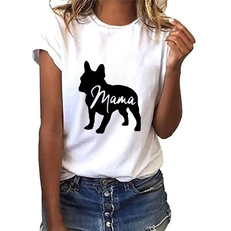 Latest Ladies T-shirt Funny Dabbing Dog Print French Bulldog Fashion Female T-shirt Top vintage graphic tees Tees