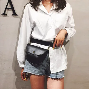 

luxury belt Bag for Women PU Leather Unisex Shoulder Chest Bag Large Capacity Ladies Handbag Zipper Fanny Waist Pack