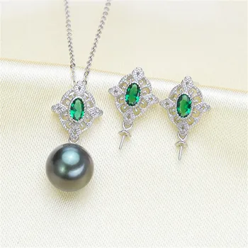 

DIY Pearl Earrings Settings pendant Base Suit accessories S925 Sterling Silver Women DIY Earrings Jewelry Findings