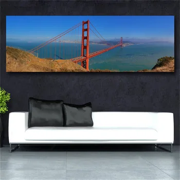

San Francisco Golden Gate Bridge Canvas Painting Poster Print Wall Art Picture Home Decor Paintings for Living Room Decor