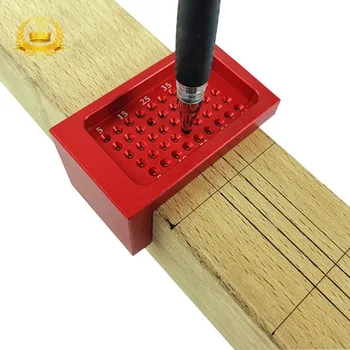 

Hot T50 Woodworking Ruler Aluminum Alloy T-shaped Woodworking Scriber Mini Scribe Ruler Woodworking Tool Garden Carpentry Tools