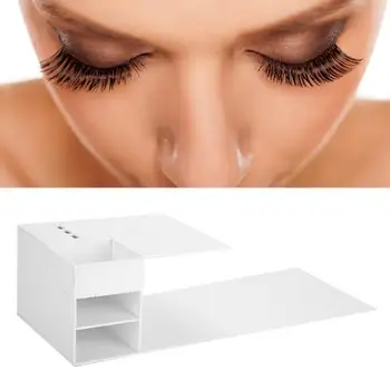 

Natural Professional Acrylic Eyelash Extension Pillow Shelf Stand With Tweezers Rack Natural False Eyelashes