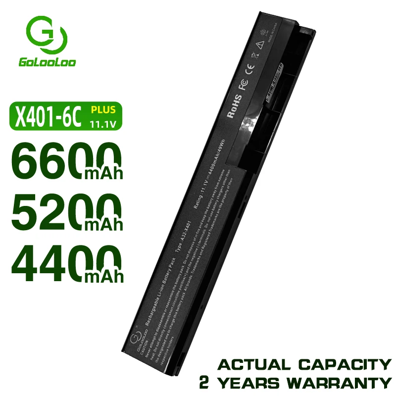 Golooloo 6 ячеек Аккумулятор для ноутбука ASUS A41 X401 A32 X501 X301 F401 F501 F301 S401 S501 S301 X401A A31 A42