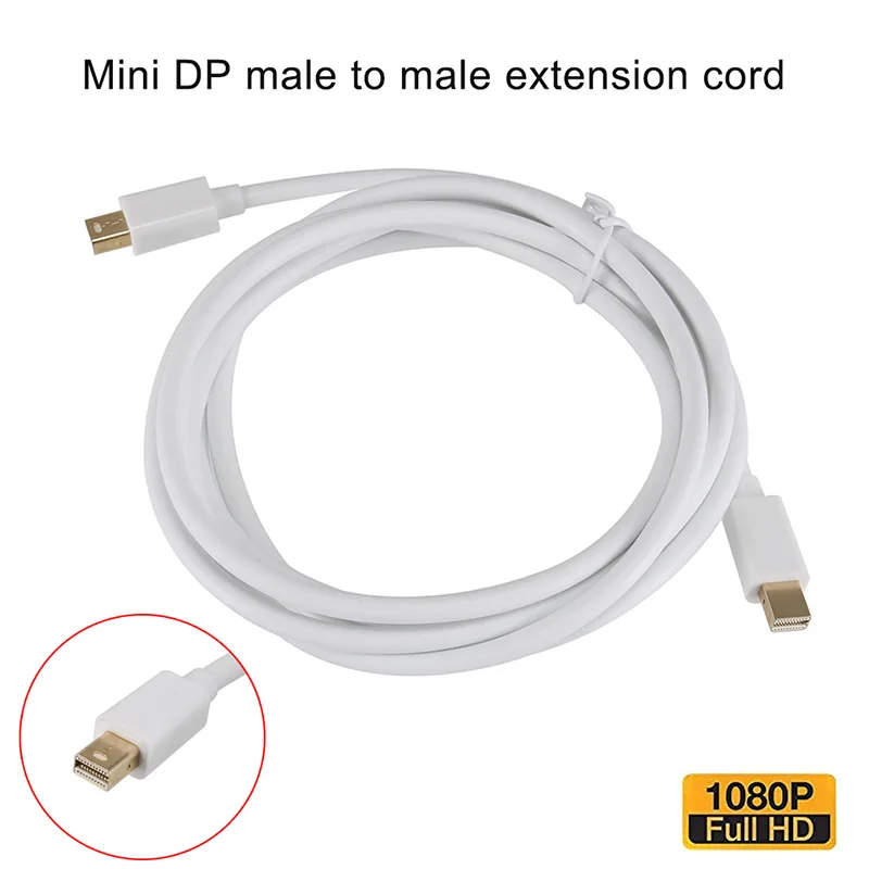 Мини DP папа удлинитель 1 8 м для Macbook ноутбук ПК Аксессуары OUJ99|Кабели передачи