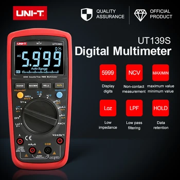 

UNI-T UT139S True RMS Digital Multimeter Temperature Probe LPF pass LPF (low pass filter) function
