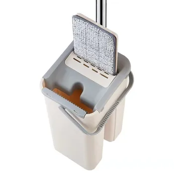 

Squeeze Mop and Bucket Hand-Free Wringing Floor Cleaning Mop