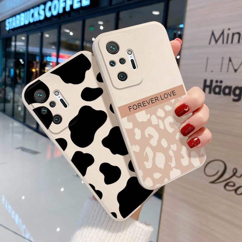 Leopard Protection Case For Xiaomi Redmi Note 10 9 8 Pro Cover Note9 9S 10S 10Pro Max Poco X3 9C NFC 9A 9T Cases | Мобильные