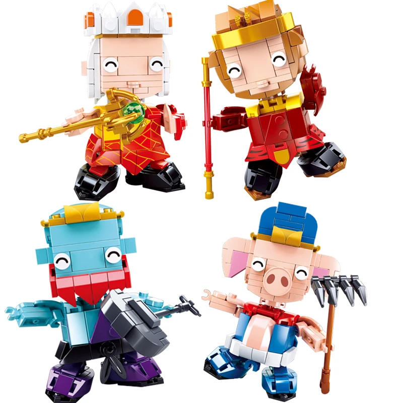 Brickheadz Journey To The West Figures Monkey King Sun Wukong Superhero Model Building Blocks Diy Brick Creative Classical Moc Blocks Aliexpress