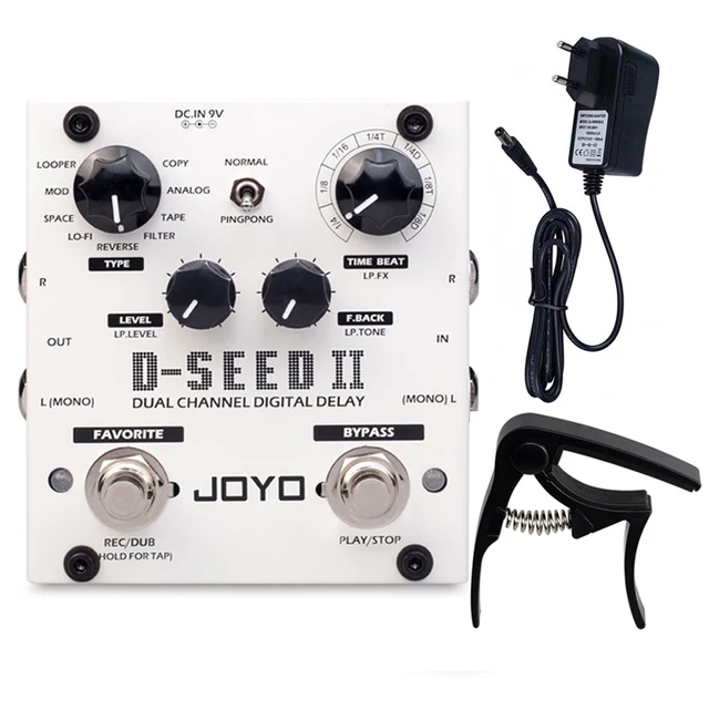 JOYO D-SEED-II Guitar Effects Pedal Floor Multi Looper Dual Channel Digital Delay Pedal For Electric Guitar Accessories Parts