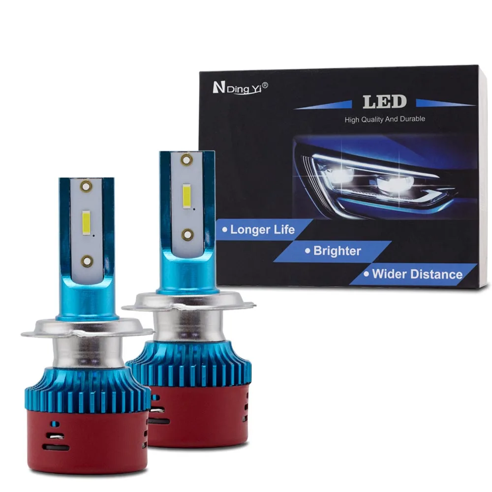 

SHUOKE 1 Set Super Brightness Mini Mi8 LED H7 LED Headlight Replacement Bulbs 1860 Chip 6500K 3600LM 48W 12V LED Lights for Car