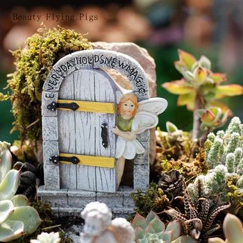 

1Pcs Fairy Gate Flower Fairy Angel Micro Landscape Creative Garden Desktop Plant Decoration Resin Decoration Ornament Gift