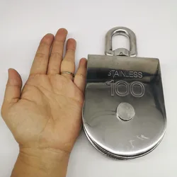 Corda de tração de aço inoxidável 304 com polia única, corda de elevação sem rolamento, 1 peça