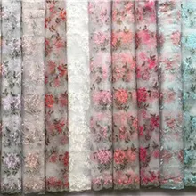 Вышитые бисером 3d кружевные цветы последние нигерийские кружевные стили французские вечерние тюлевые кружевные ткани 5 ярдов камни африканская кружевная ткань