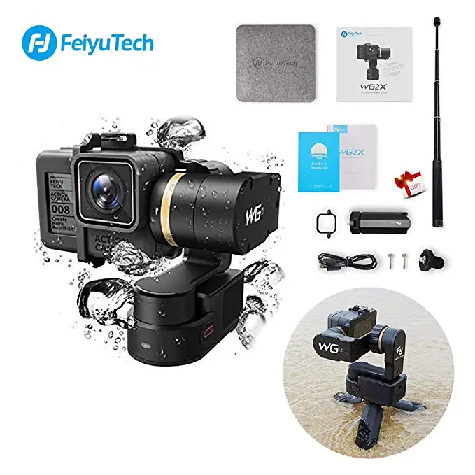 

FeiyuTech WG2X 3-Axis Wearable Action Camera Gimbal Stabilizer for GoPro HERO 7/6/5/4/ Session Sony RX0 Any Similar Size Cameras