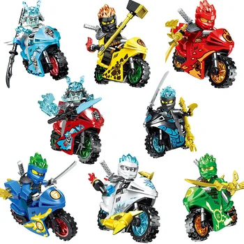 

New Creative Super Hero Ninja Motorcycle Heavy locomotive Building Block Bricks Toys Compatible with all major brands blocks