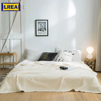 

LREA плед beige coral flannel fleece thicken blanket throw on bed /sofa/ Massage chair /plane decoration blankets bubble
