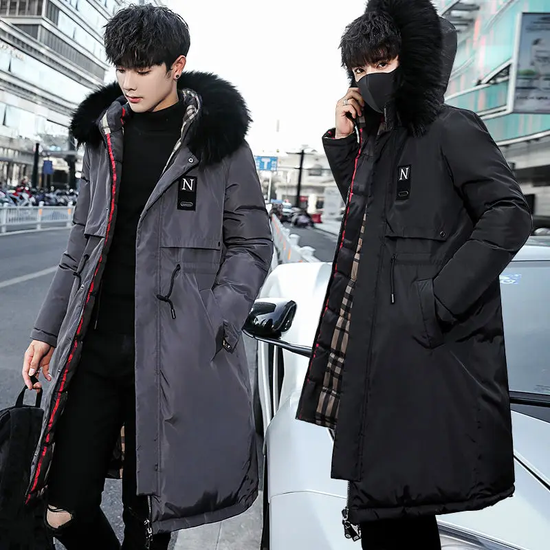 Fashion Winter Jacket Men Hooded Thicken Warm Parka Long Coat Casual Loose Mens Overcoat Cotton Padded Jacket Plus Size M-5XL Fashion Winter Jacket Men Hooded Thicken Warm Parka Long Coat Casual Loose Mens Overcoat Cotton Padded Jacket Plus Size M-5XL