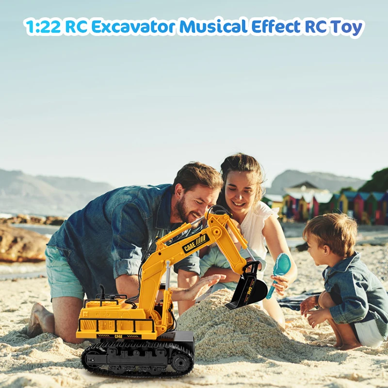 RC Excavator RTR For kids 15 Channel 2.4G 1/22 RC Car RC Excavatorv Engineering Car Remote Control Cars Gifts