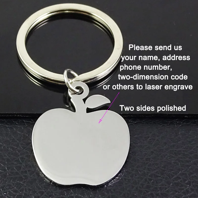 DICAYLUN пользовательский брелок для ключей Apple QR два размера код логотип лазерный с