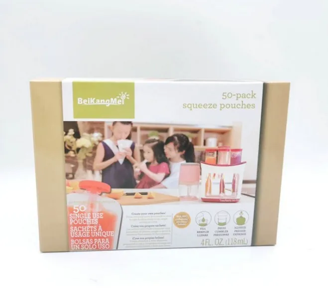 Food Supplement Fresh Storage Bag Puree Bag for Babies Single Use Packaging Dispenser Smoothie Squeeze Bags Infant Food Storage