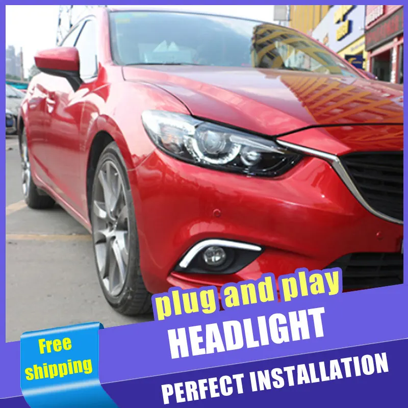 2 шт. автомобиль Стиль светодиодный фары для Mazda 3 /Axela 14 16 Axela налобный фонарь DRL