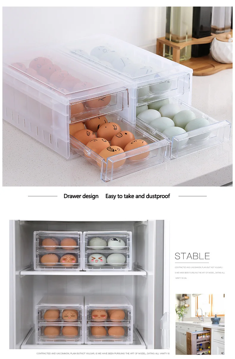 24 Сетки, кухонный чехол для яиц, органайзер для яиц, коробка для хранения холодильника, контейнеры для хранения продуктов, ящик для яиц, коробки для хранения, Органайзер