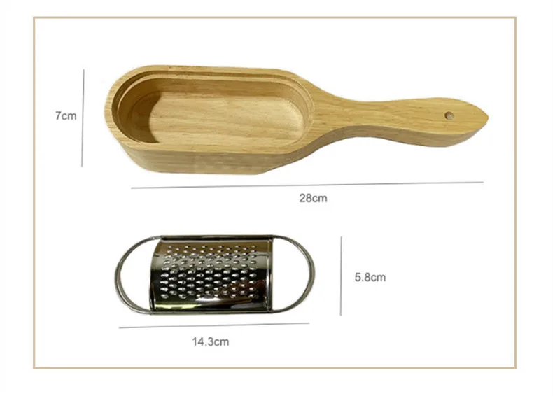 Description Picture 3 of itemMulti Functional Rubber Wood Cheese Grating Cheese Grater Western Chef Kitchen Tools