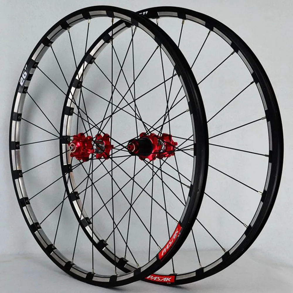 Pasak Mtb Wheelset 26 27,5 Clincher Aro Alu диски дисковый тормоз герметичный подшипник 24 Отверстия 9*100 мм 9*135 мм передние 2 задние 4 Подшипники