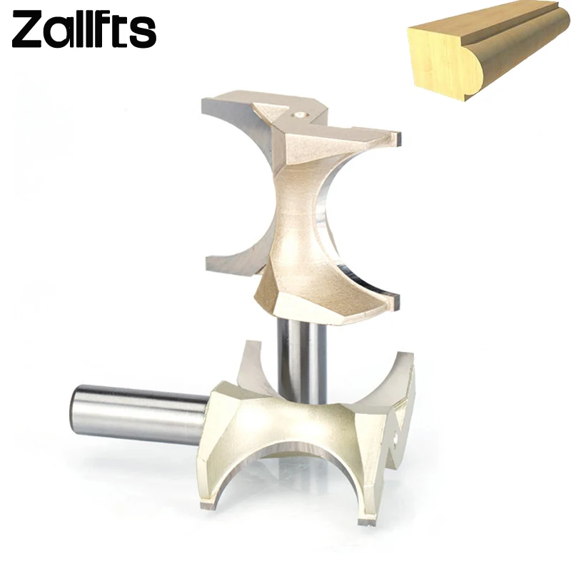 

Tideway 1/2" 1/4" Shank Half Round bit 2 flute endmill Side Cutter Bit Router Bits for Wood Without Bearing SHK Woodworking Bits