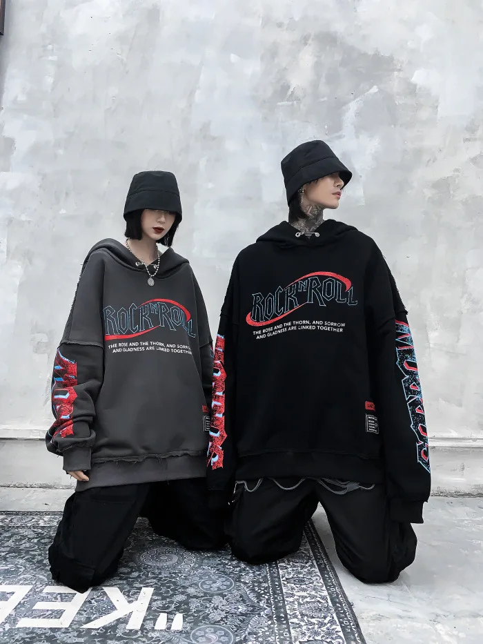 High Street Funeral Ретро Рок Burr старый промытый хип хоп толстовки с капюшоном для мужчин и женщин повседневный Топ