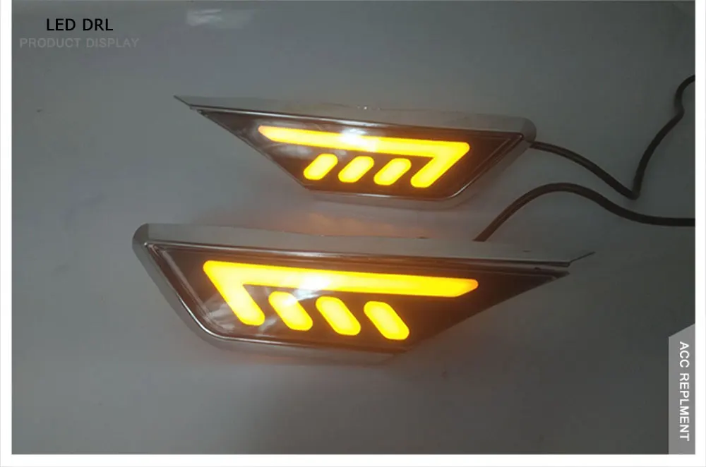 Светодиодный фонарь дневного света для Honda Civic- высокой яркости светодиодный DRL направляющий светодиодный противотуманный фонарь с поворотным сигналом